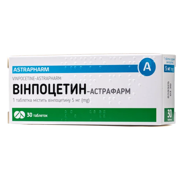 Винпоцетин-Астрафарм таблетки по 5 мг, 30 шт.
