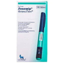 Левемір ФлексПен р-н д/ін. 100 ОД/мл картр. 3мл №5