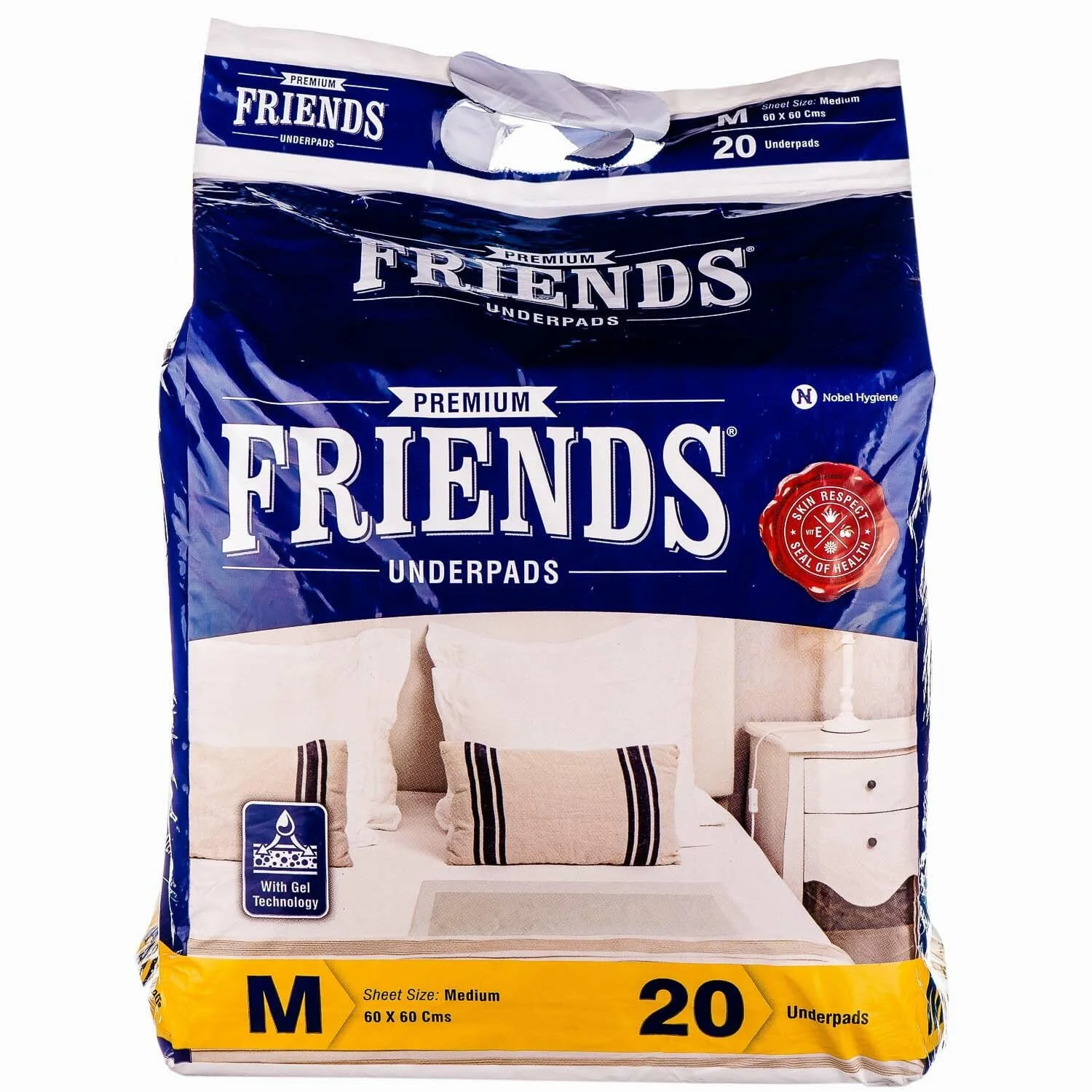 Пелюшки Friends (Френдс) ультратонкі, 60*60 см (розмір М), 20 шт.