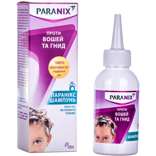 Шампунь для волос Paranix (Параникс) противопедикулезный (от вшей и гнид), 100 мл