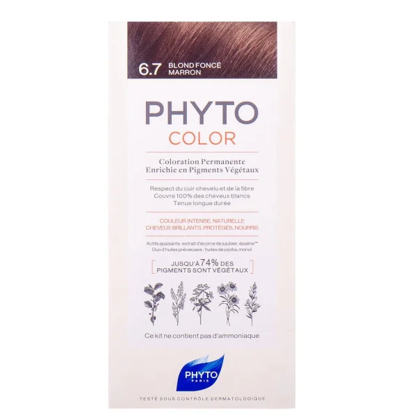 Крем-фарба для волосся Фіто (Phyto) Фітоколор тон 6.7 темно-русий каштановий (Р10025)