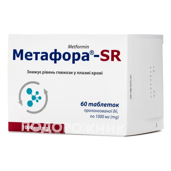 Метафора SR таблетки по 1000 мг, 60 шт.
