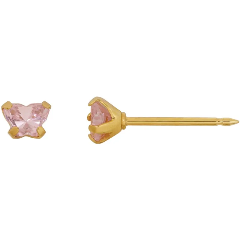 Сережки Inverness (Інвернес) Butterfly Rose 5 мм 24Kt IN896-10, 1 пара