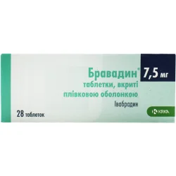 Бравадин таблетки по 7,5 мг, 28 шт.