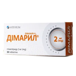Дімарил таблетки по 2 мг, 30 шт.