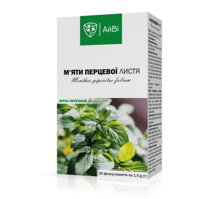 М`яти перцевої листя, Віола ПрАТ (Україна, Запоріжжя), листя 1,5 г фільтр-пакет, тм АйВі, #20