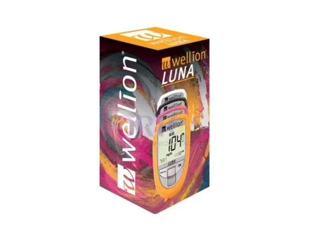 Набір Wellion (Веліон) Luna trio для вимірювання рівня глюкози, холестерину та сечової кислоти в крові, жовтий, 1 шт.
