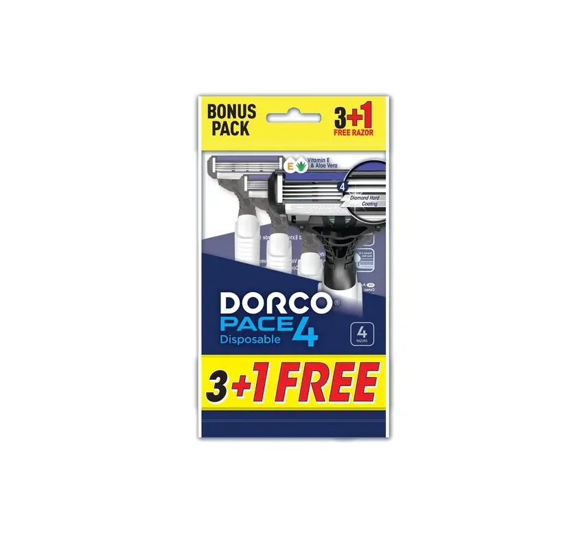 Бритва одноразова Dorco (Дорко) Pace 4 Pro чоловіча, 4 шт.