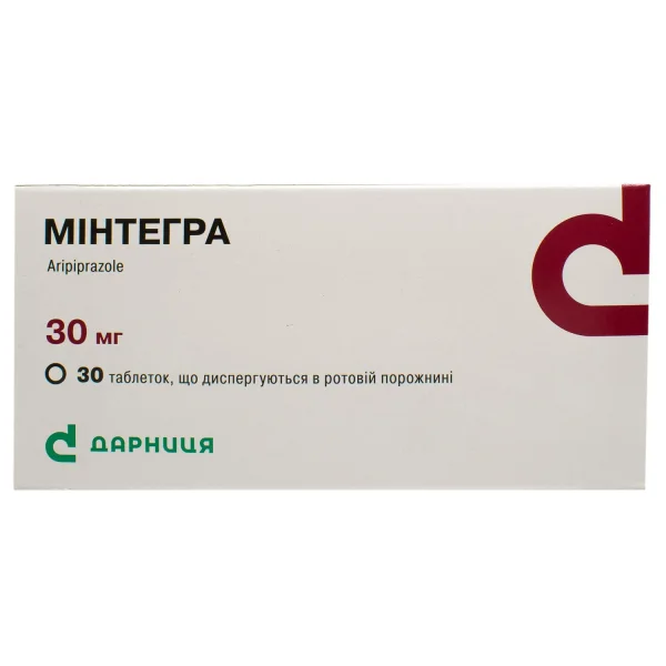 Мінтегра у таблетках по 30 мг, 30 шт.