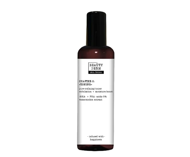 Тонер для обличчя Beauty Derm (Б’ютіДерм) Skin Fiction очищення пор з BHA-PHA-кислотами та кавуном, 200 мл
