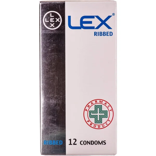Презервативи Лекс Ребристі (Lex Ribbed), 12 шт.