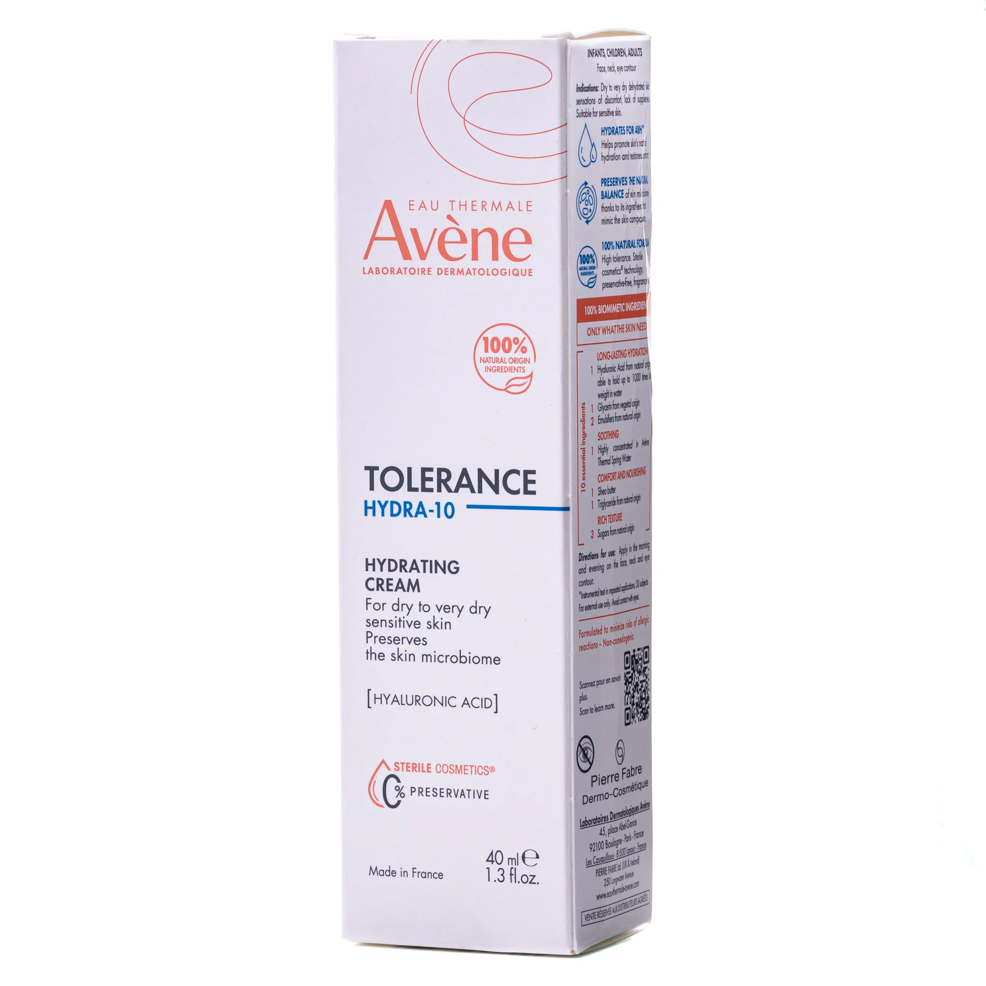 Крем для обличчя Авен (Avene) Tolerance Hydra 10, 40 мл