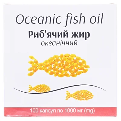 Риб`ячий жир капсули по 1000 мг, 100 шт.