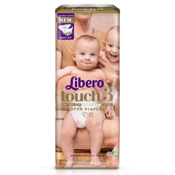 Підгузники Ліберо Тач 3 (Libero Touch)(4-8кг), 52 шт.