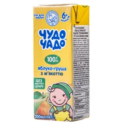 Фруктовий сік Чудо-Чадо груша-яблуко, 200 г