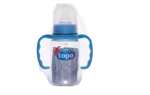 Бутылка стеклянная Topo Buono (Топо Буоно) GT160R с силиконовой соской, 120 мл