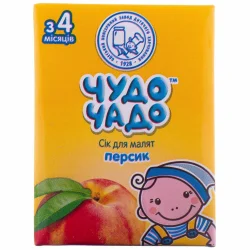 Сік Чудо-Чадо персиковий з м'якоттю, цукром та вітаміном С, 200 г