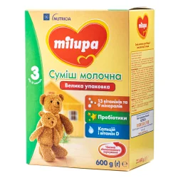 Молочна суміш Milupa (Мілупа) дитяче молочко 3, 600 г