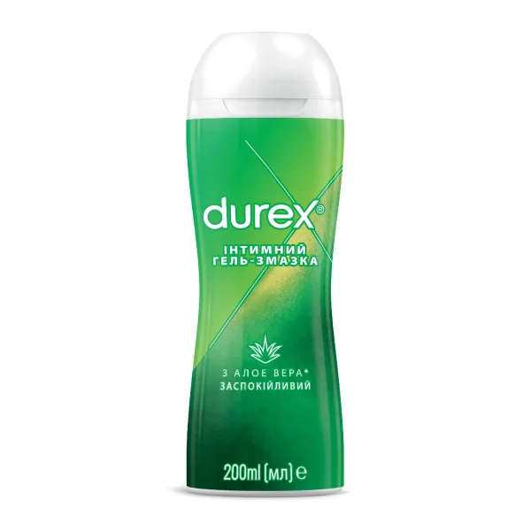 Интимный гель-смазка Дюрекс Плей Массаж Алоэ (Durex Play Massage 2 в 1 Aloe), 200 мл
