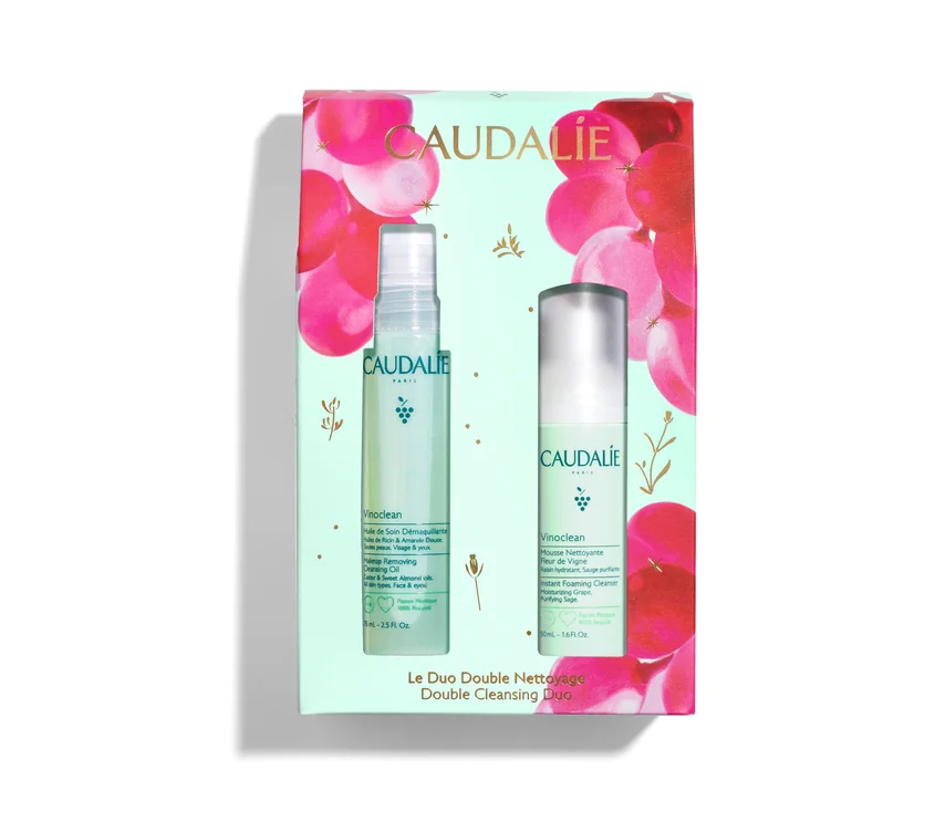 Набір Caudalie (Кодалі) Vinoclean Duo 2025 (Олія для демакіяжу 75 мл + Мус для очищення 50 мл), 1 шт.