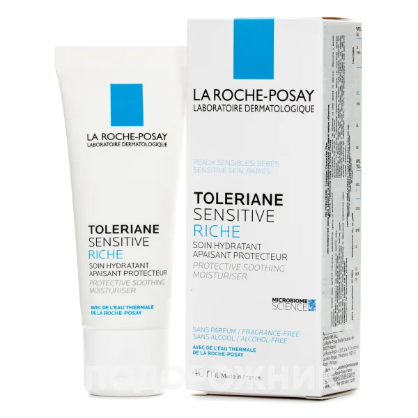 Крем для лица La Roche-Posay (Ля Рош-Посе) Toleriane Sensitive Riche для защиты и успокоения сухой, чувствительной кожи, 40 мл