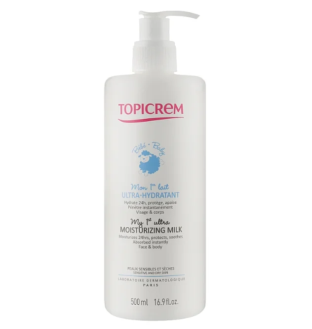 Увлажняющее молочко Topicrem (Топікрем) Моє 1е, 500 мл