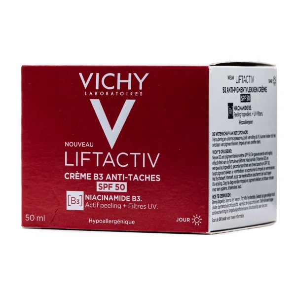 Крем для лица Vichy (Виши) LiftActiv B3 для коррекции пигментных пятен и морщин SPF50, 50 мл
