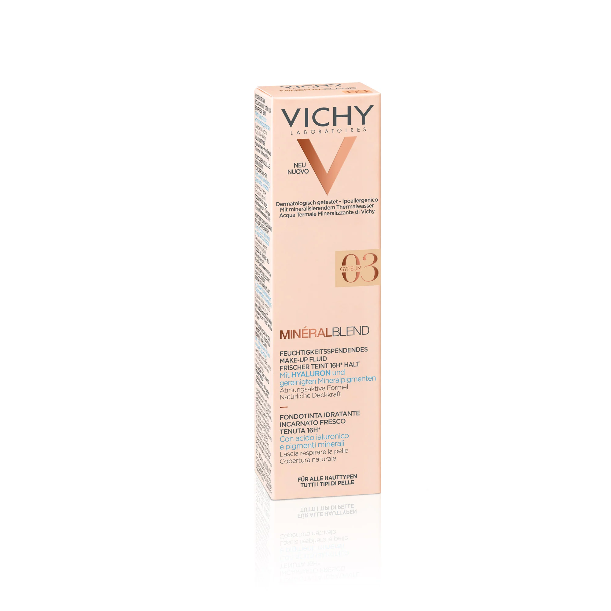 Тональний засіб Vichy Mineralblend (Віши Мінералбленд) зволожуючий, відтінок 03, 30 мл