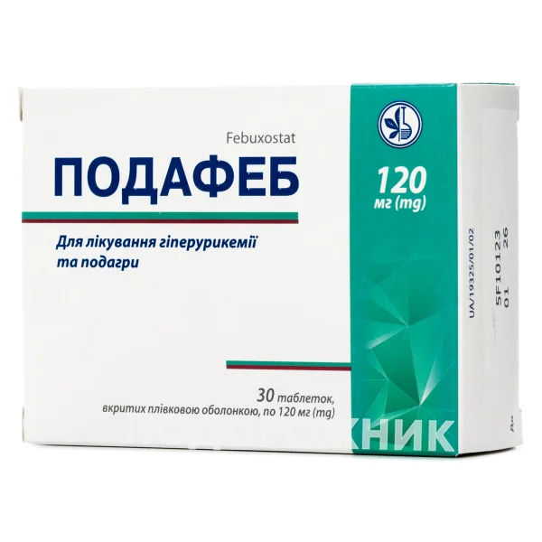 Подафеб таблетки по 120 мг, 30 шт.