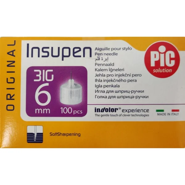 Голки до шприц-ручки інсулінової Інсупен Оріджинал (Insupen Original), 31G (0,25 мм х 6 мм), 100 шт.