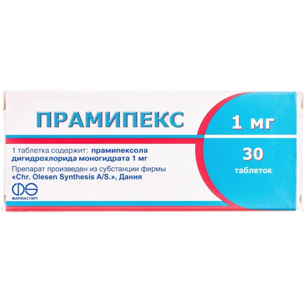 Праміпекс таблетки по 1 мг, 30 шт.