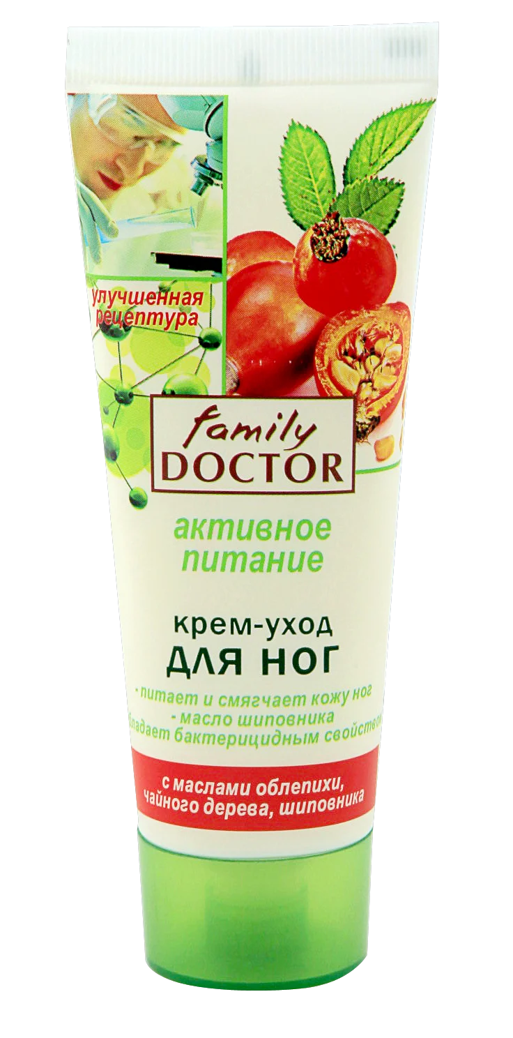 Крем-догляд для ніг Фемілі Доктор (Family Doctor) активне живлення, 75 мл