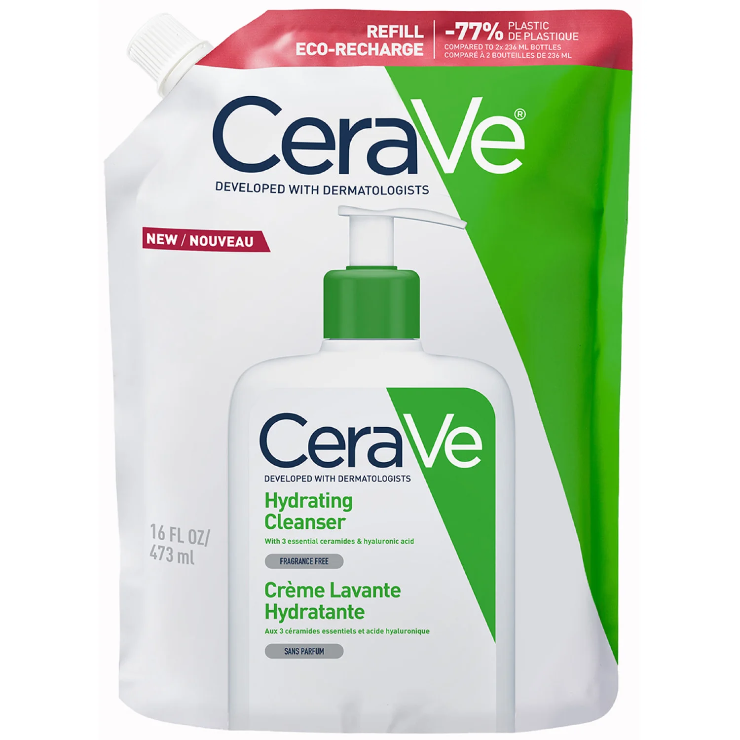 Емульсія для тіла та обличчя CeraVe (Цераве) очищувальна зволожуюча для нормальної та сухої шкіри, 473 мл