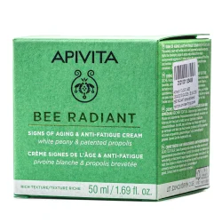 Легкий крем для обличчя Apivita (Апівіта) Bee Radient від ознак старіння та слідів втоми, 50 мл
