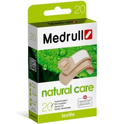 Набор пластырей медицинских Медрул (Medrull) Натурал Кер на тканевой основе, 20 шт.
