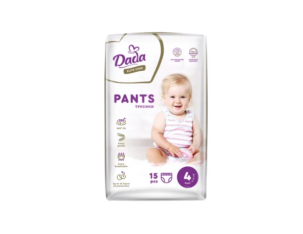 Підгузники-трусики Dada (Дада) Elite Care Maxi 4 (9 -15кг), 15 шт.