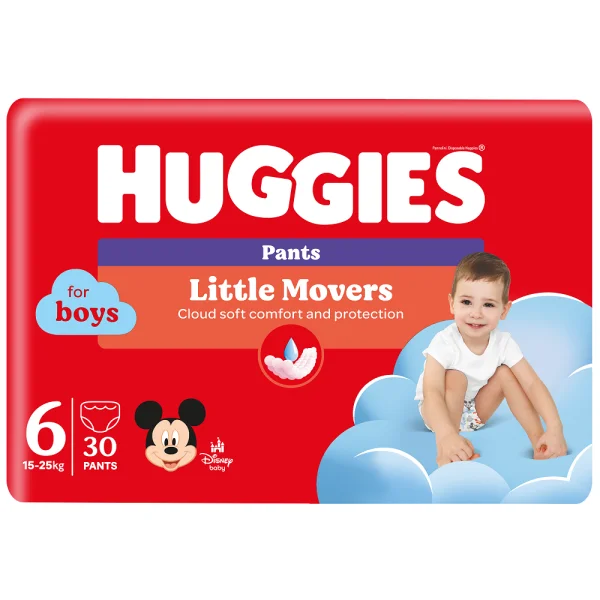 Подгузники-трусики Хаггис Пантс 6 для мальчиков (Huggies Pants) (15-25кг), 30 шт.