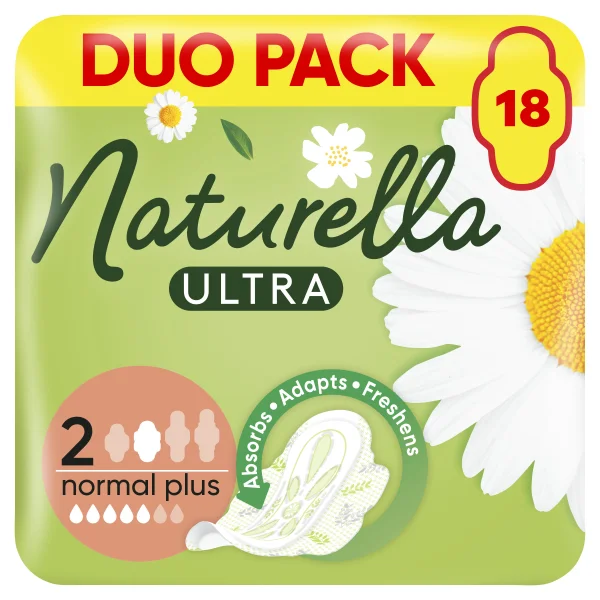 Прокладки гігієнічні жіночі NATURELLA (Натурелла) Ultra Normal Plus Duo (Ультра Нормал Плюс Дуо), 18 шт.