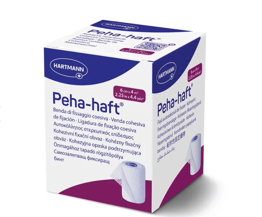Бинт когезивний фіксуючий Peha-haft (Пега-Хафт) 6 см х 4 м, 1 шт.