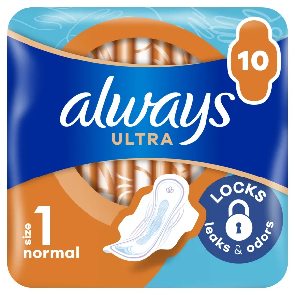 Прокладки гігієнічні жіночі Always (Олвейс) Ultra Normal (ультра нормал), 10 шт.