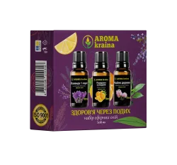 Набір ефірних олій Aroma Kraina (Арома Країна) Здоров’я через подих, 10 мл, 3 шт.