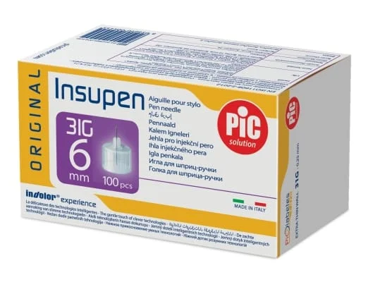 Голки до шприц-ручки інсулінової Інсупен Оріджинал (Insupen Original), 31G (0,25 мм х 6 мм), 100 шт.