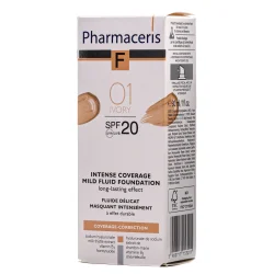 Крем-флюид Pharmaceris (Фармацерис) нежный интенсивно маскирующий SPF 20, тон 01, слоновая кость, 30 мл