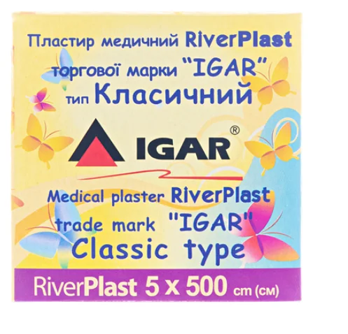 Пластир медичний Igar 5*500 см на тканинній основі, 1 шт.