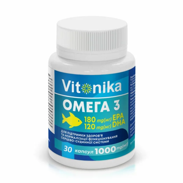 Вітоніка Омега-3 180 EPA/120 DHA капсули по 1000 мг, 30 шт.