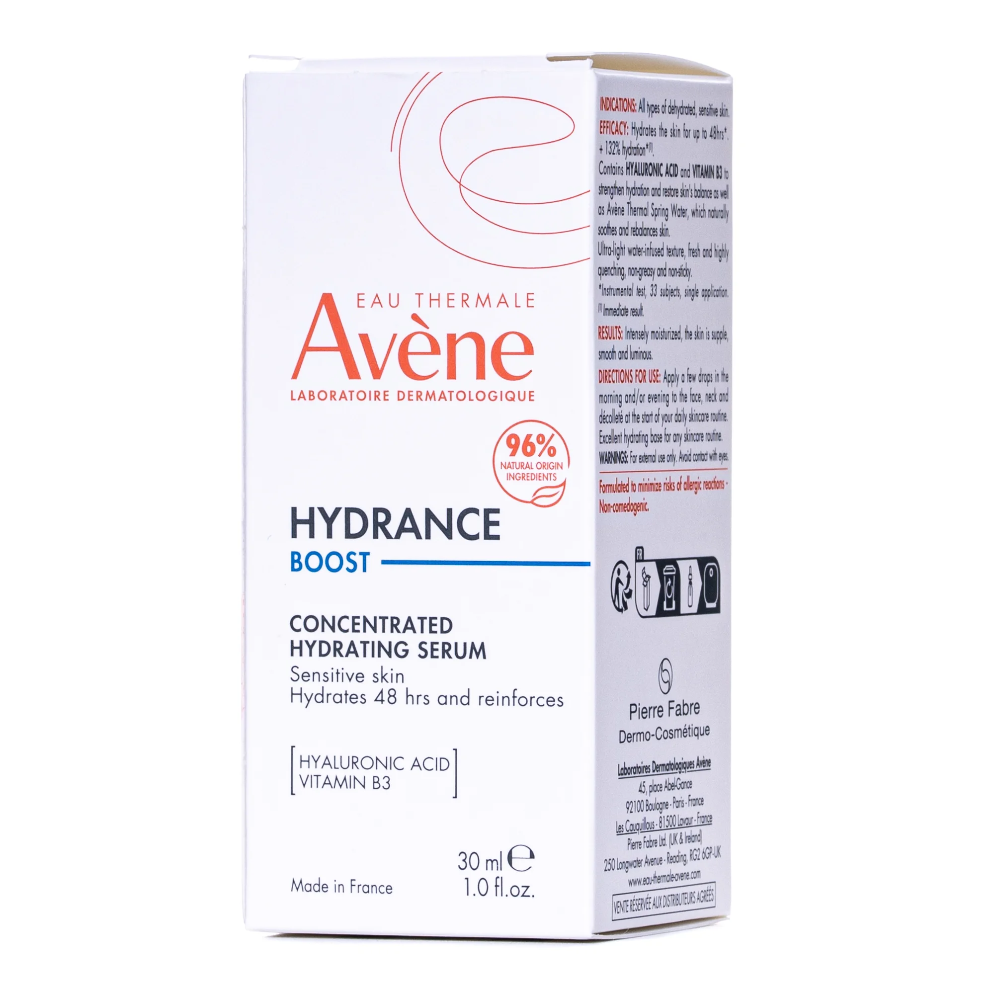 Сироватка для обличчя Avene (Авен) Hydrance Boost зволожуюча, 30 мл