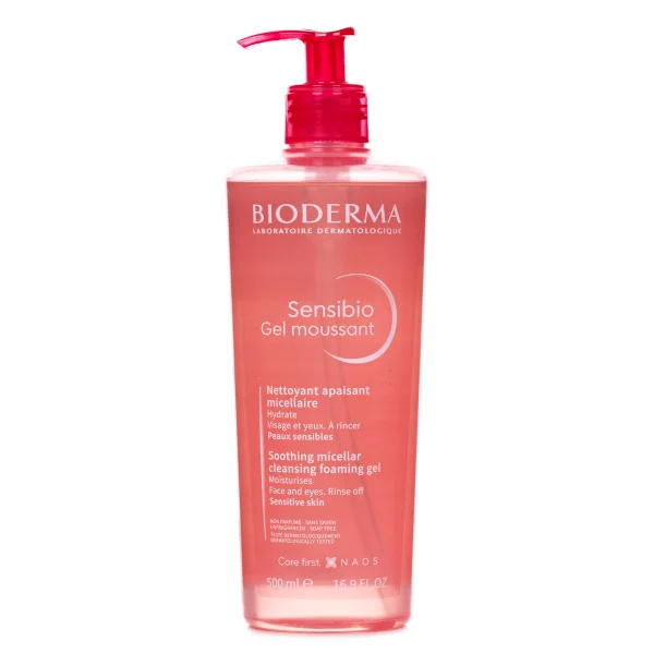 Гель для лица Биодерма Сансибио (Bioderma Sensibio) очищающий, 500 мл