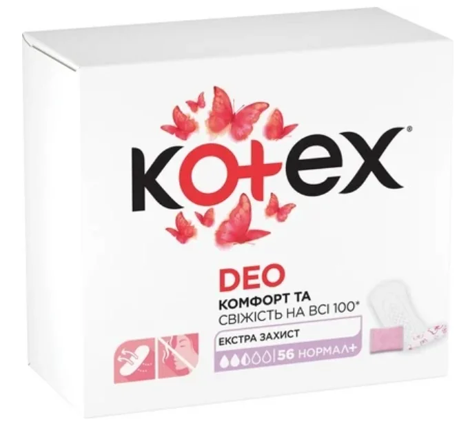 Прокладки щоденні Kotex (Котекс) Normal Plus Deo, 56 шт.