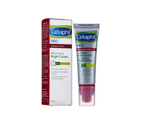 Крем для чутливої шкіри обличчя Cetaphil (Цетафіл) Pro Redness Control нічний зволожуючий, 50 мл