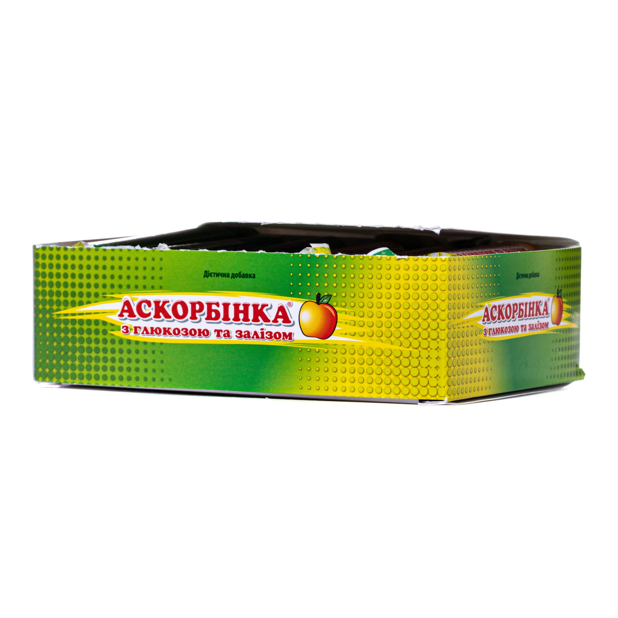 Аскорбінка-КВ таблетки з глюкозою та залізом, 10 шт.